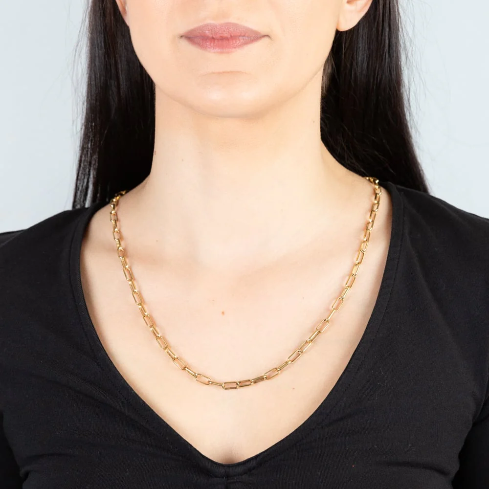 9ct Yellow Gold Silverfilled Long Belcher 60cm Chain - Image 3