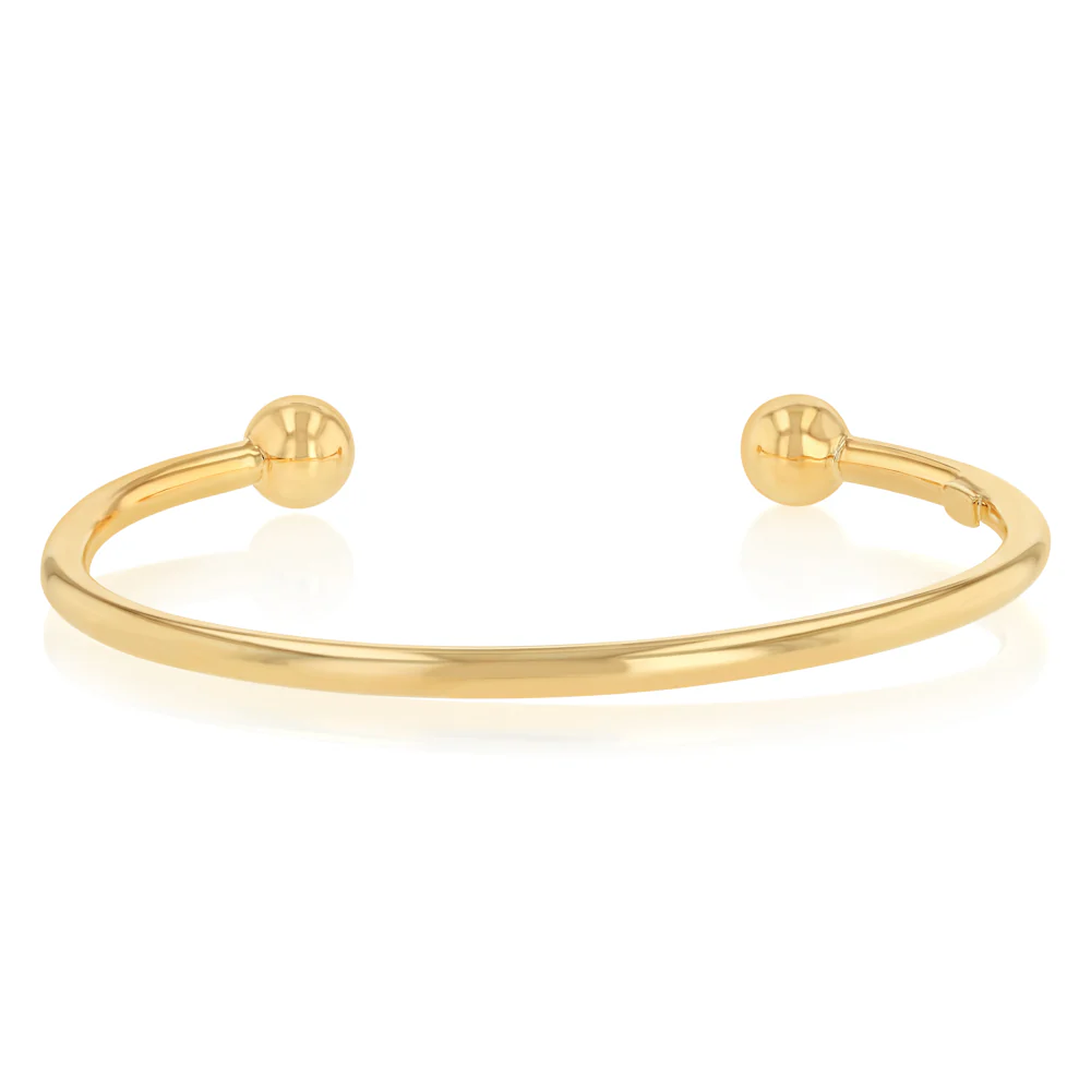 9ct Yellow Gold Silverfilled Torque Bangle