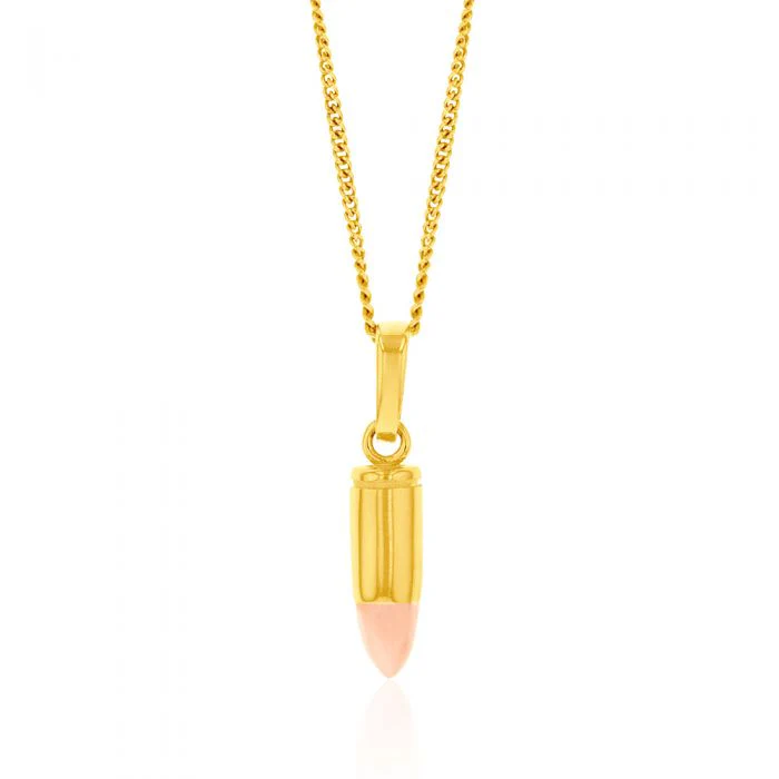 9ct Yellow Gold Single Bullet Pendant