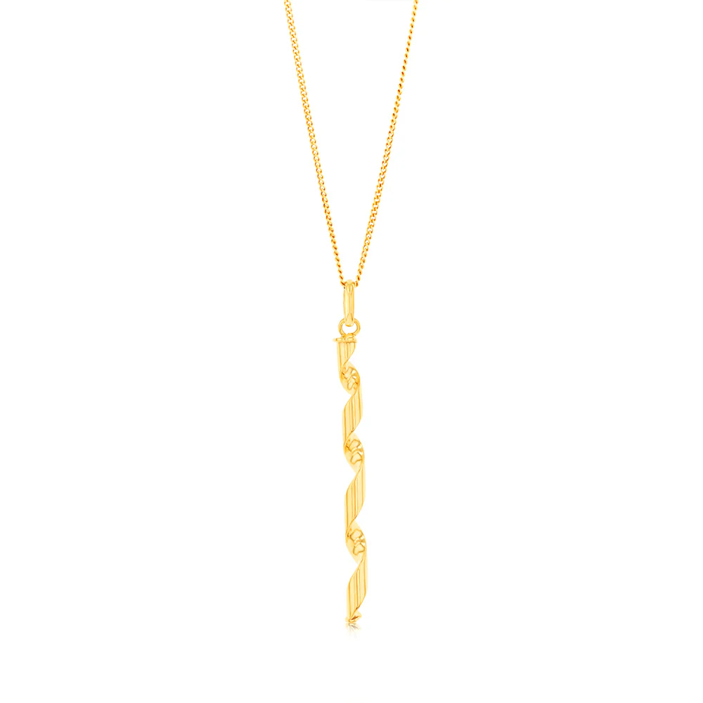 9ct Yellow Gold Twisted Pendant