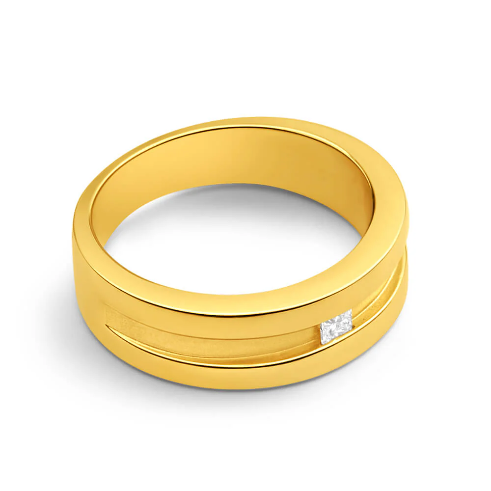 9ct Yellow Gold Valentino Diamond Ring - Image 2