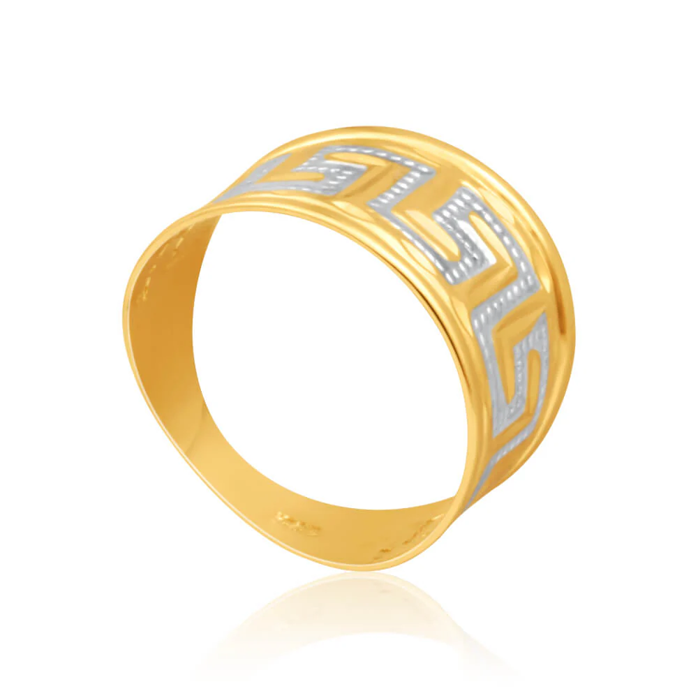 9ct Yellow Gold & White Gold Key Of Life Ring - Image 2