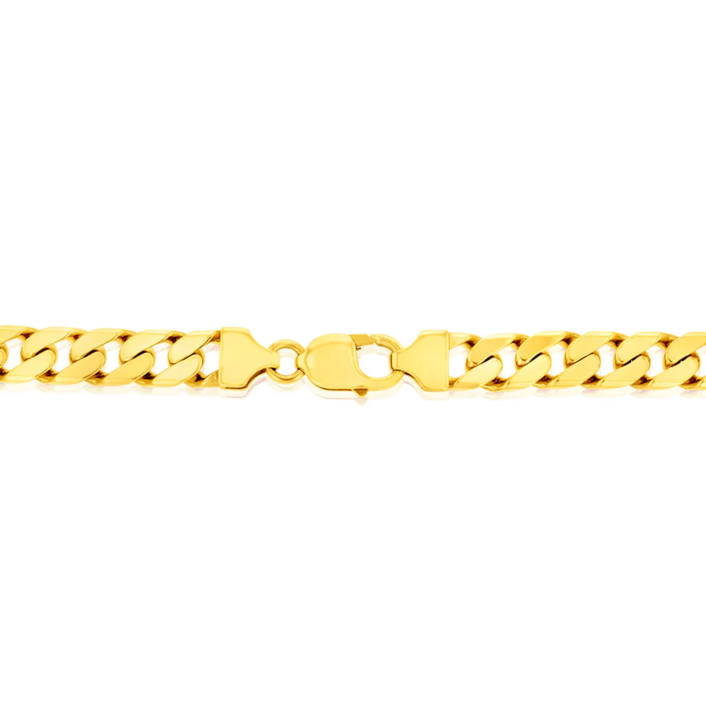 9ct Yellow Solid Gold 300 Gauge 55cm Curb Chain - Image 3