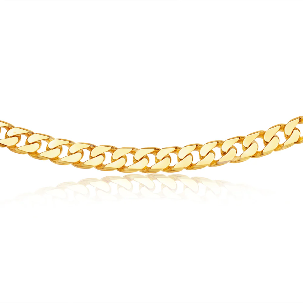 9ct Yellow Solid Gold 350 Gauge 60cm Curb Chain - Image 2