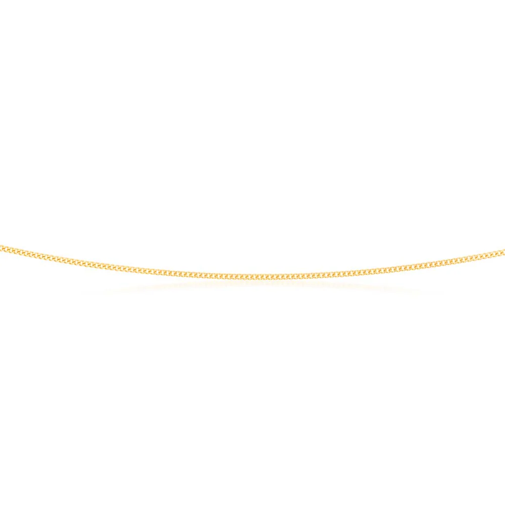 9ct Yellow Solid Gold 40 Gauge Curb 56cm Chain - Image 2