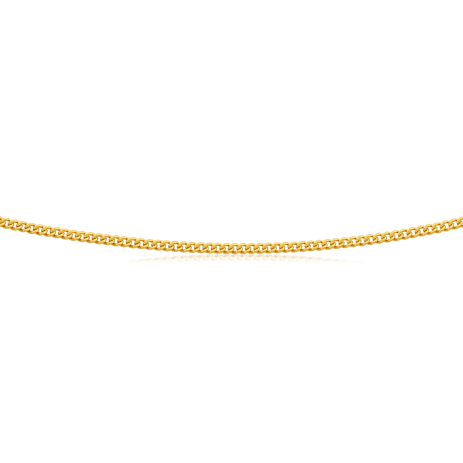 9ct Yellow Solid Gold 50 Gauge Curb 55cm Chain - Image 2
