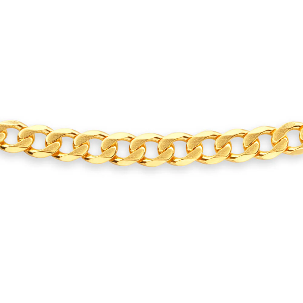9ct Yellow Solid Gold 50cm 200 Curb Chain - Image 2