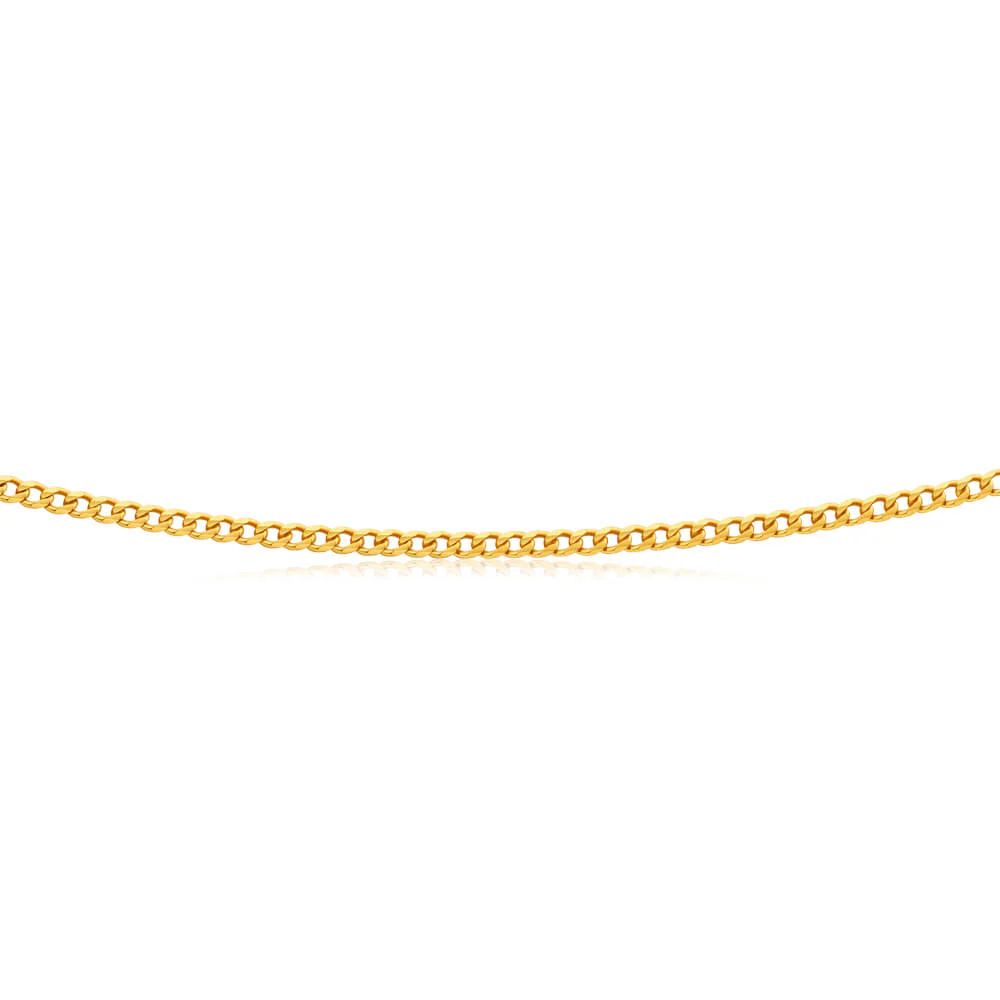 9ct Yellow Solid Gold 50cm 70 Gauge Curb Chain - Image 2