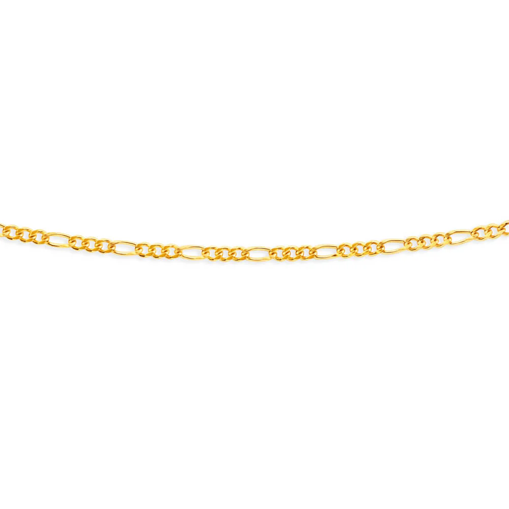 9ct Yellow Solid Gold 55cm 70 Gauge Figaro Chain - Image 2