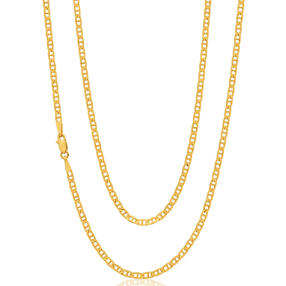 9ct Yellow Solid Gold Anchor Chain