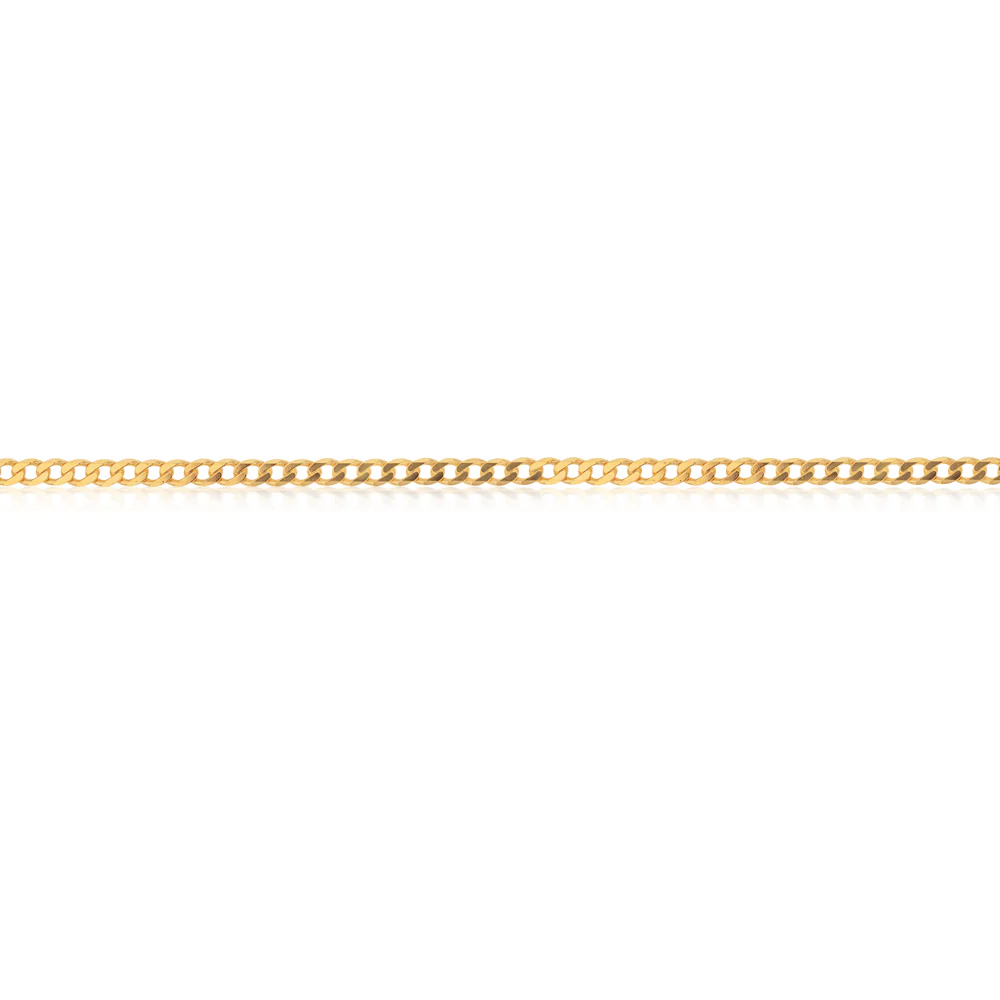 9ct Yellow Solid Gold Curb Chain 80 gauge in 55cm - Image 3