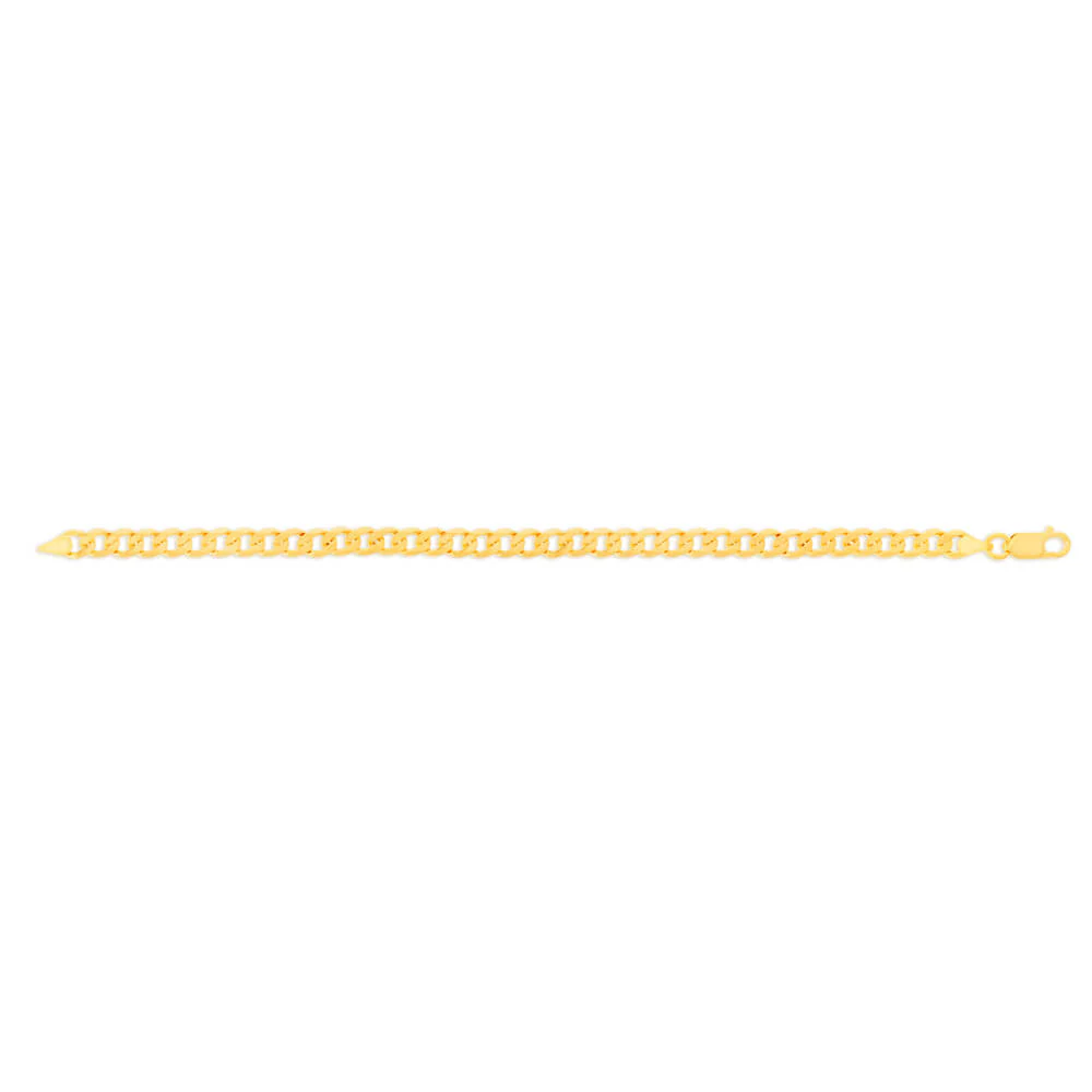 9ct Yellow Solid Gold Enticing Curb Bracelet - Image 2