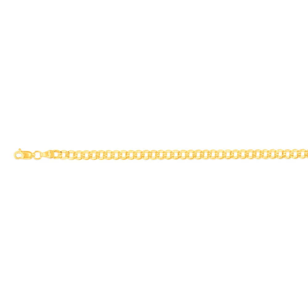 9ct Yellow Solid Gold Fancy 120 Gauge 21cm Bracelet - Image 2