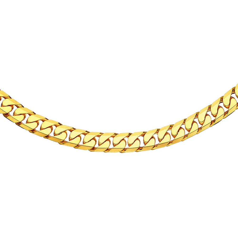 9ct Yellow SOLID Gold Heavy Curb 55cm Chain 550 Gauge