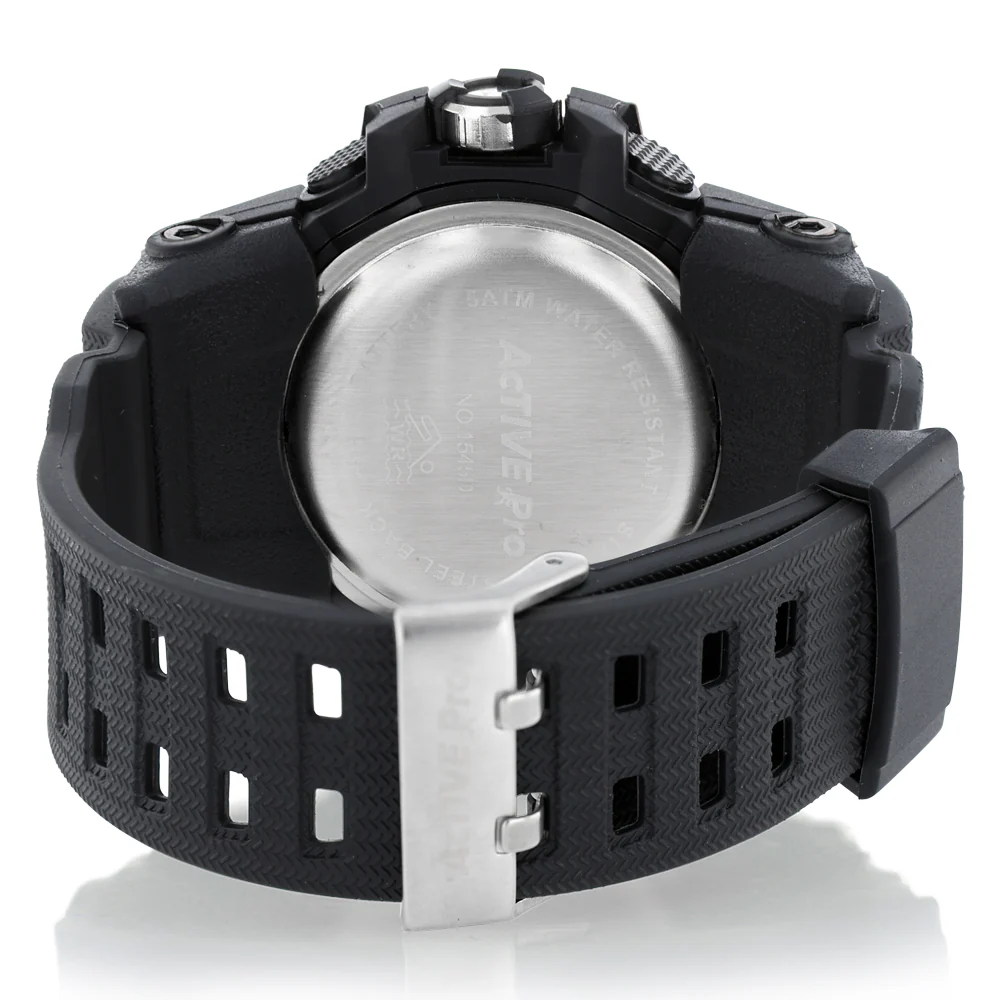 Active Pro 1545D Digital Black Gold Sports Watch - Image 2