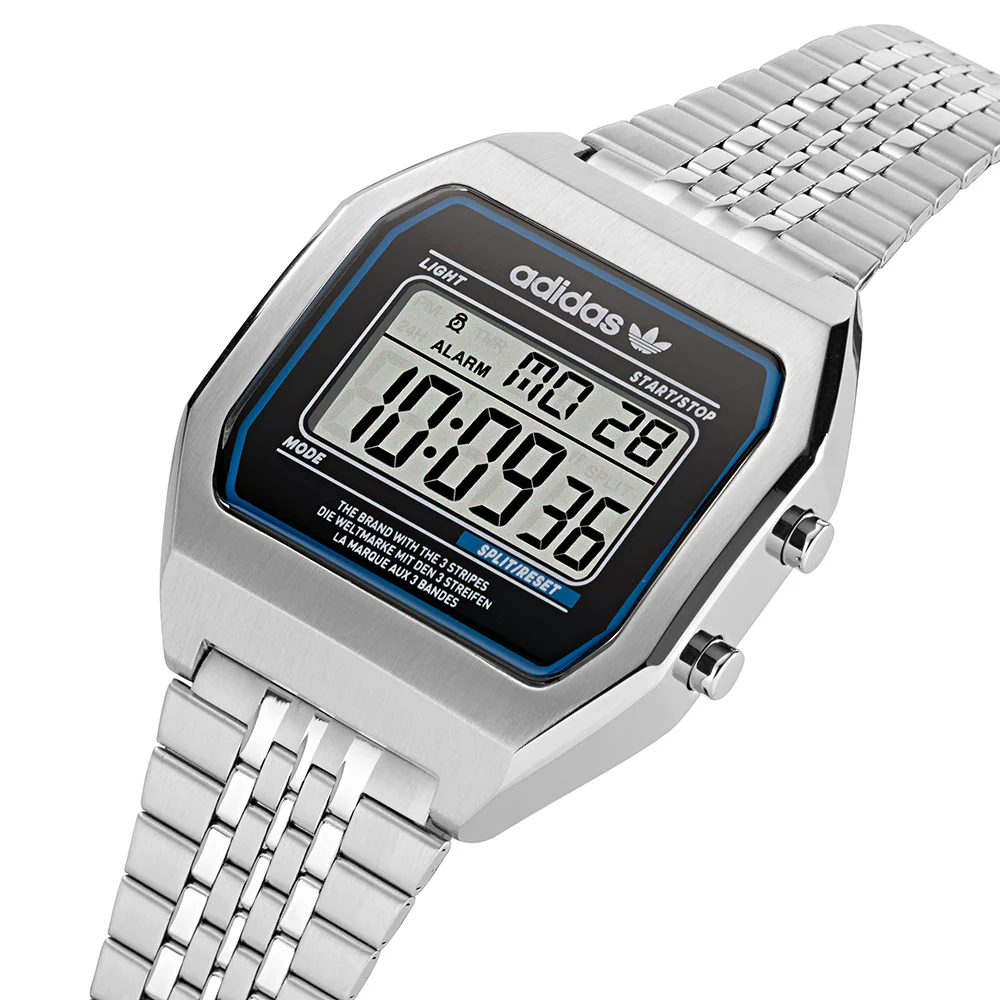 Adidas AOST22072 Digital Two Silver Tone Unisex Watch - Image 3