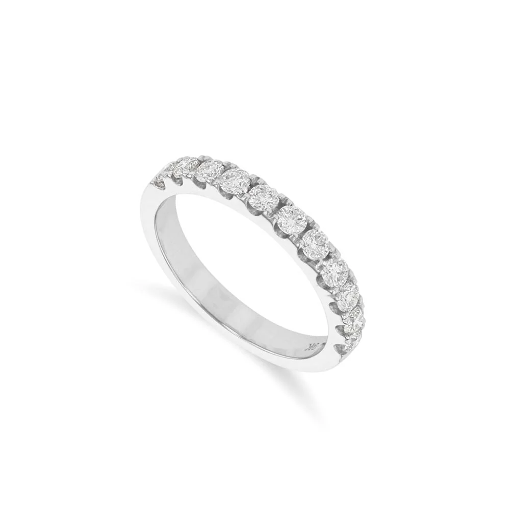 Angela 11x2.5mm Lab Grown Moissanite Ring in 9ct White Gold Size N - Image 3