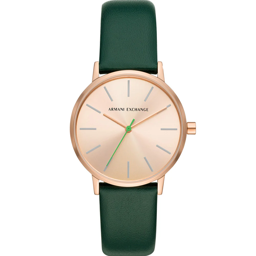 Armani Exchange AX5577 Lola Green Leather Womens Watch