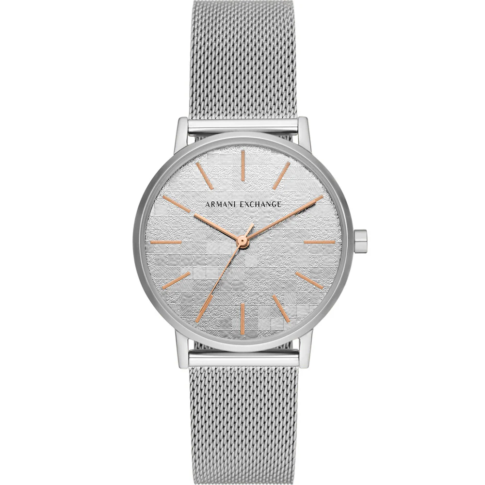 Armani Exchange AX5583 Lola Silver Tone Mesh Womens Watch