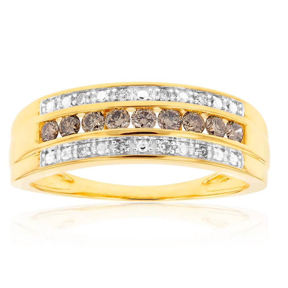 Australian Diamond 9ct Yellow Gold 0.40 Carat Diamond Ring