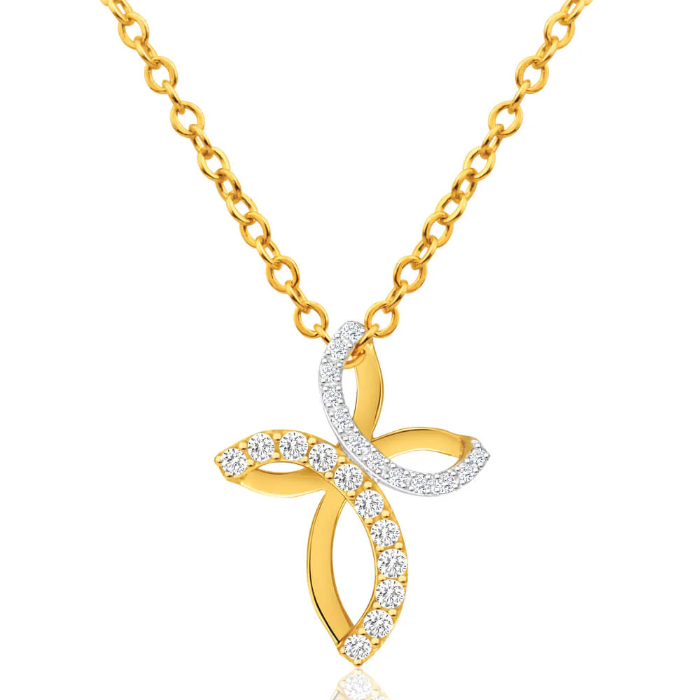 Australian Diamond 9ct Yellow Gold Diamond Pendant