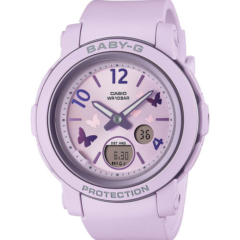 Baby-G BGA290BD-6A Butterfly Dial Purple Womens Watch