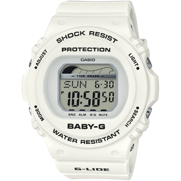 Baby-G BLX-570-7DR White Resin Womens Watch