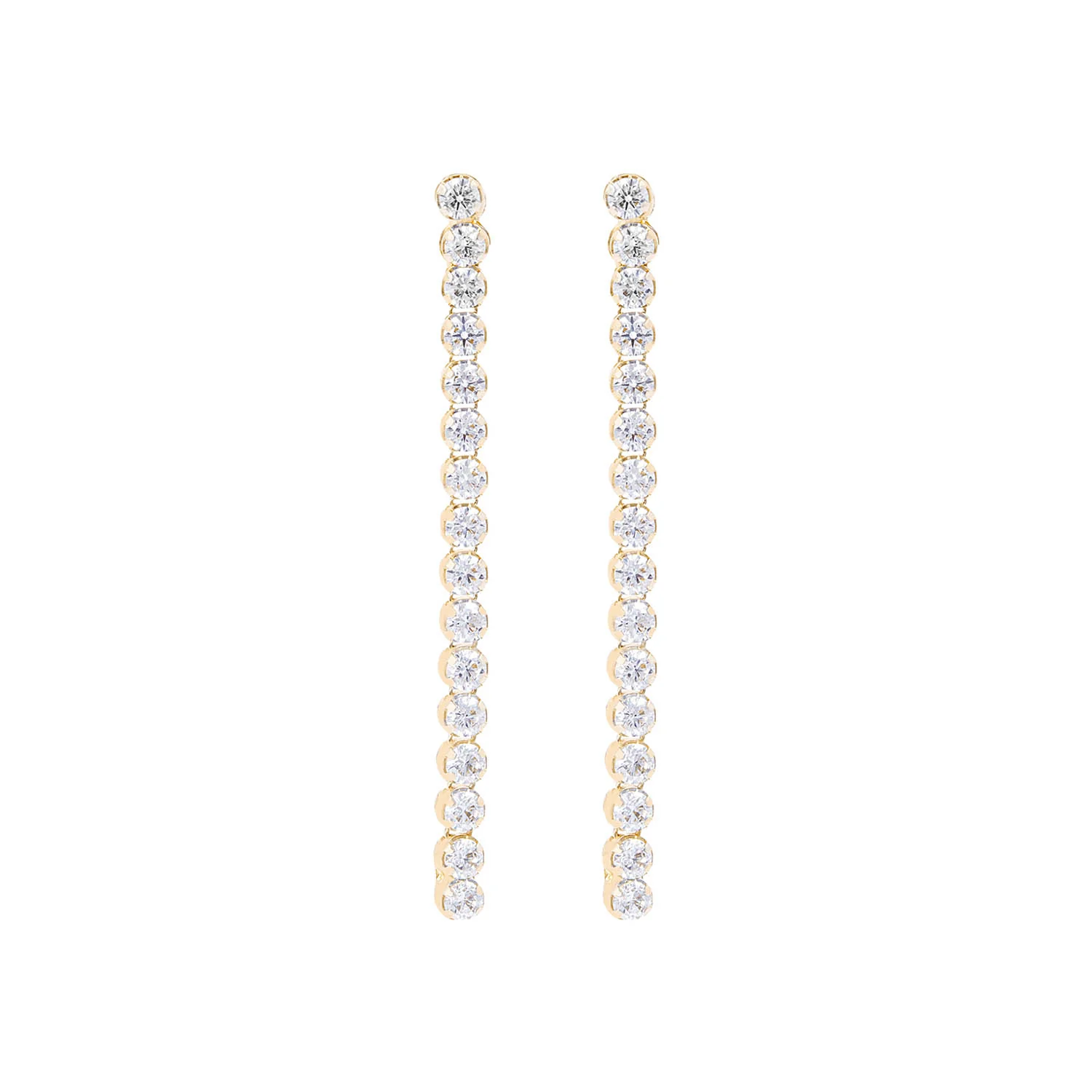 Bronzallure Gold Plated Sterling Silver CZ Drop Earrings - Image 2