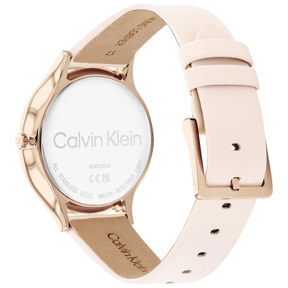 Calvin Klein 25200009 Timeless Pink Leather Womens Watch - Image 3