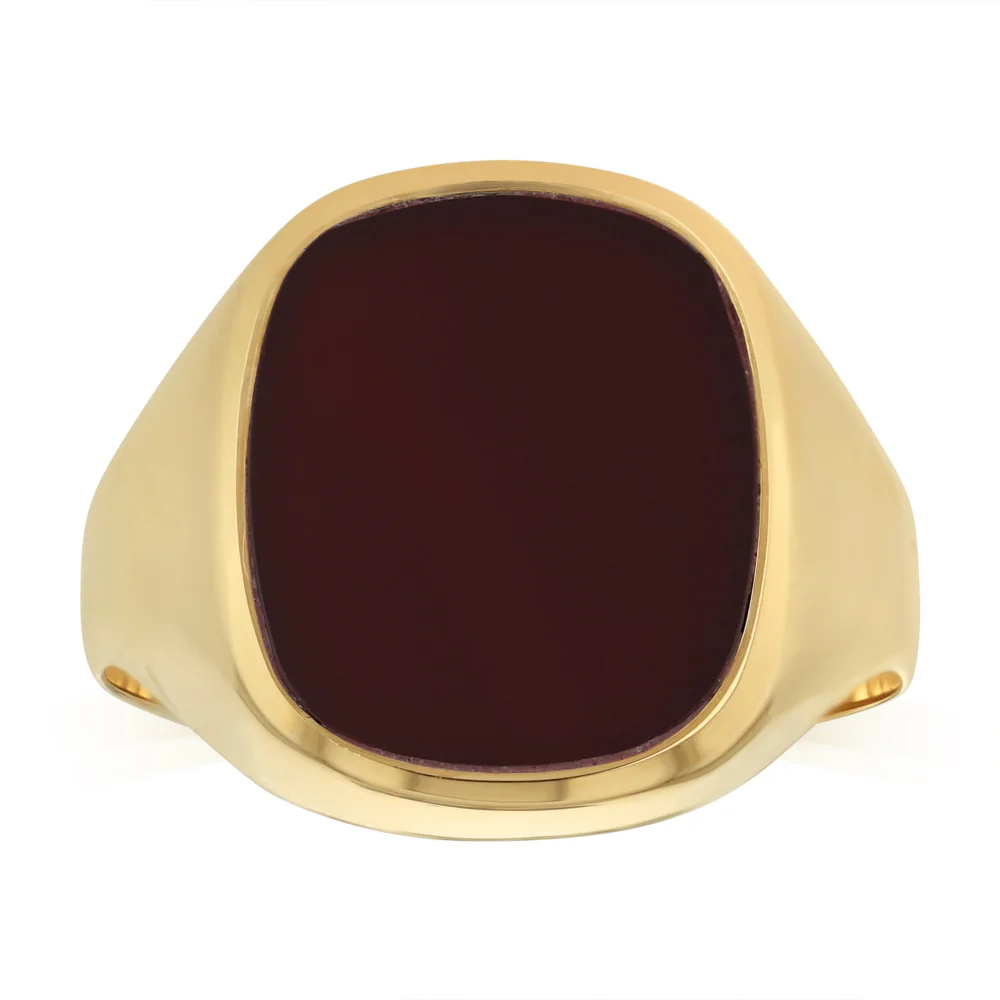 Carnelian Gents Ring in 9ct Yellow Gold