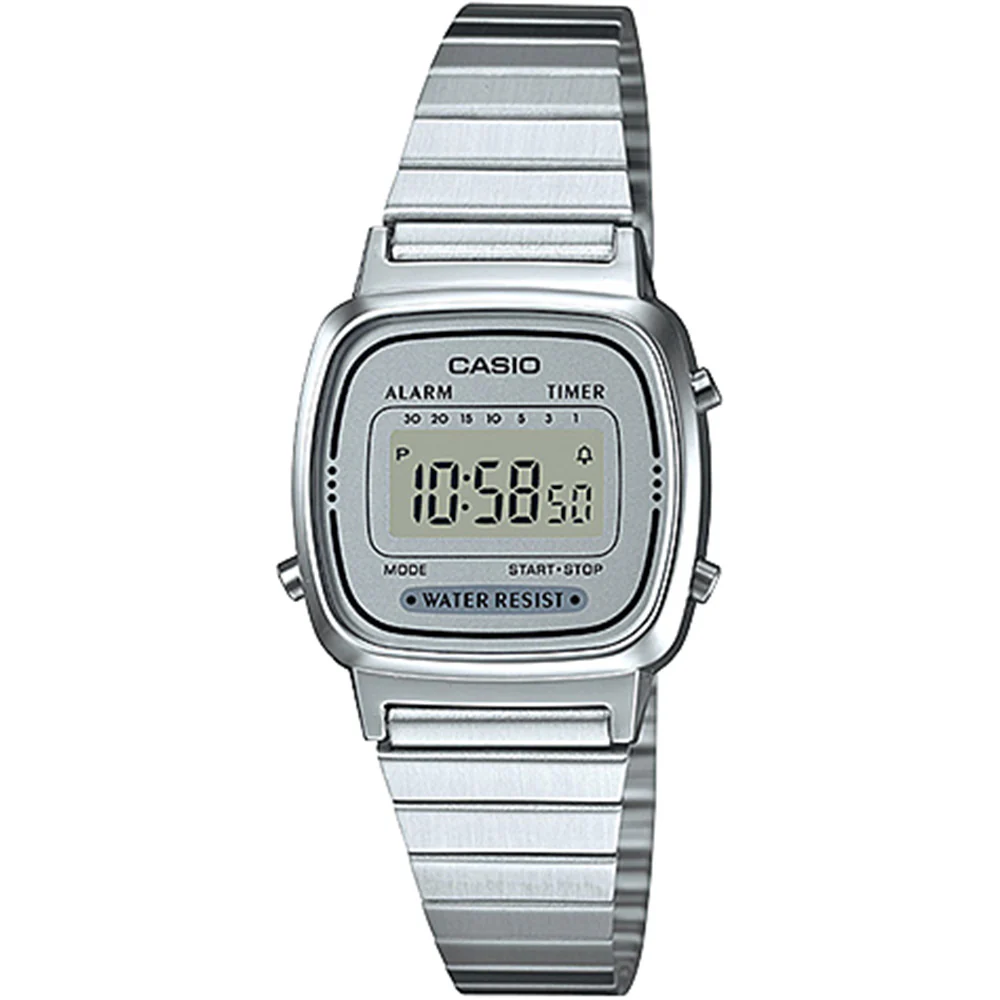 Casio LA670WA-7D Digital Stainless Steel