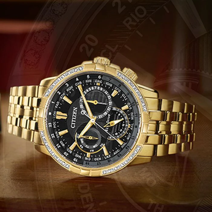 Citizen Eco-Drive World Time BU2082-56E Diamond Set - Image 2