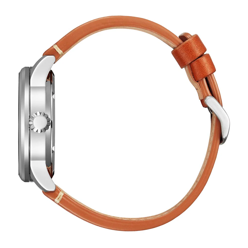 Citizen NJ0140-25L Automatic Brown Leather Mens Watch - Image 2