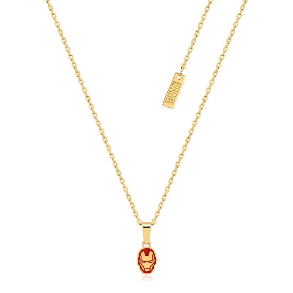 Couture Kingdom Disney Gold Plated Stainless Steel iron Man Pendant On Chain