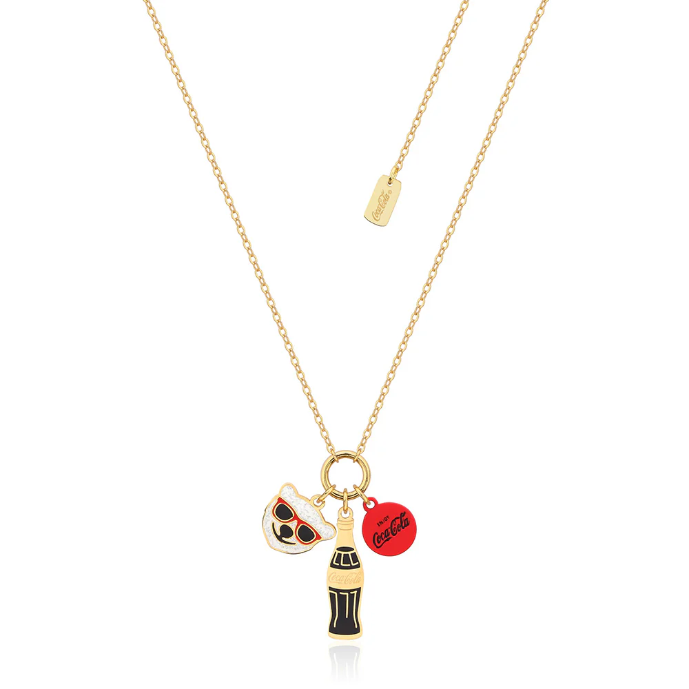 Couture Kingdom Disney Gold Plated Stainless Steel Plar Bear Charm 45+7cm Diamond Cut Chain