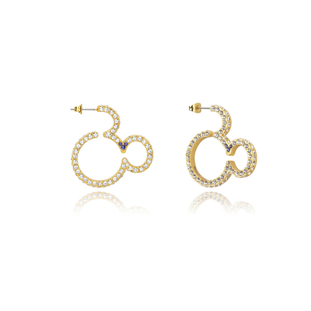 Couture Kingdom Disney Mickey Mouse Crystal Hoop Earrings