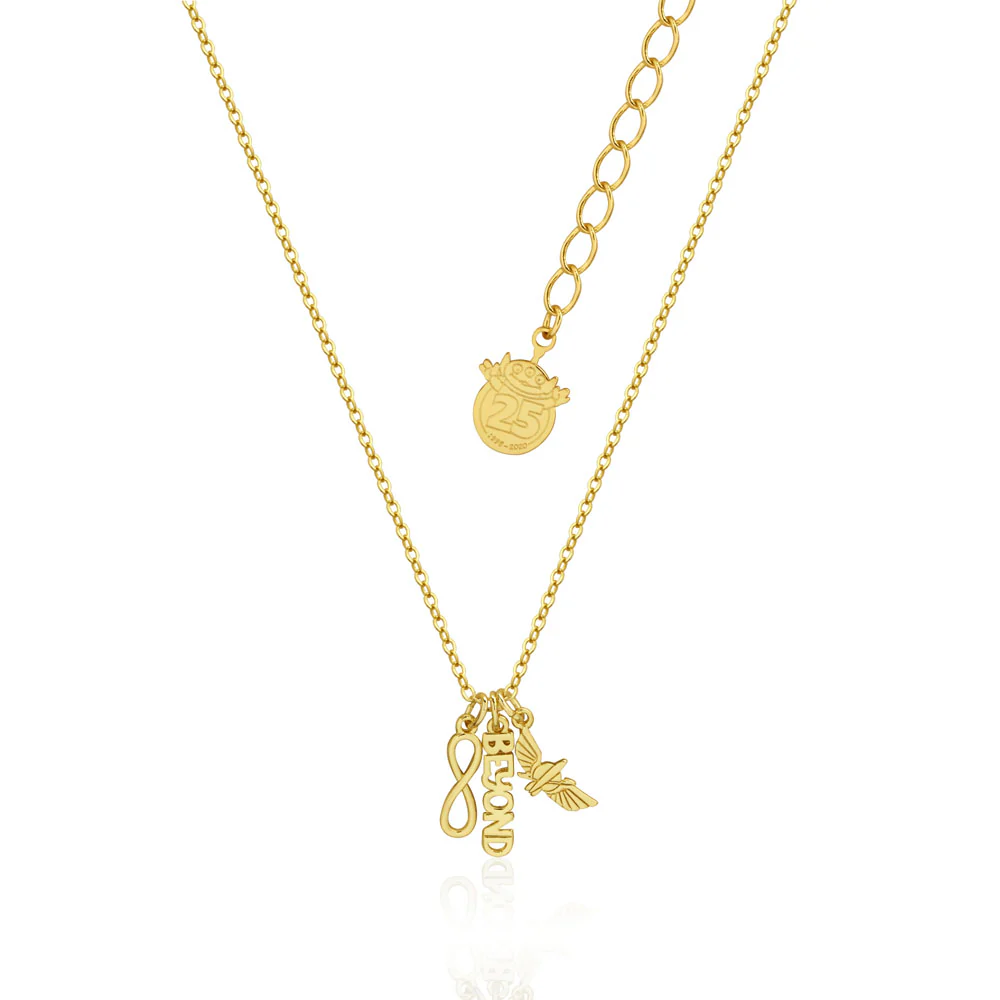 Couture Kingdom Disney Pixar Toy Story Gold Plated Buzz Lightyear To Infinity Pendant On Chain