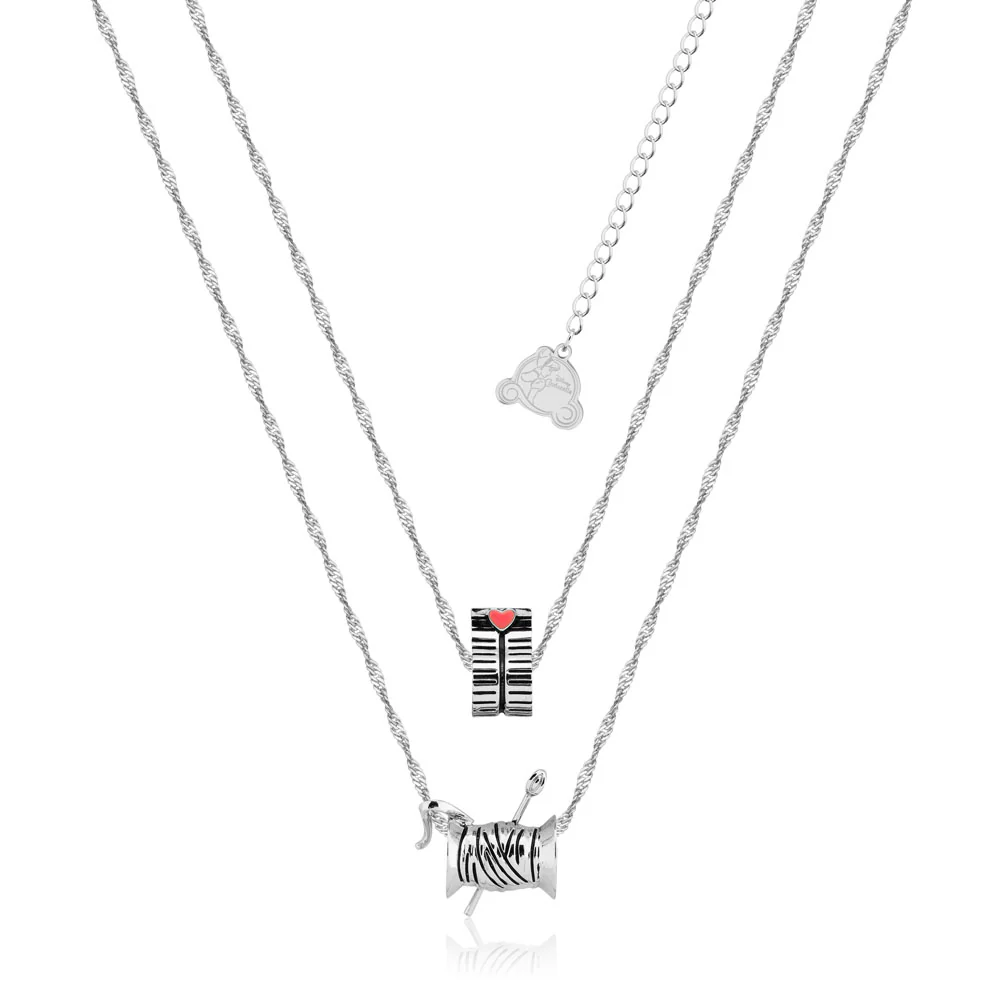 Couture Kingdom Disney Princess Cinderella White GP Cinderelly Double Layer Pendant on 40+45cm Chain
