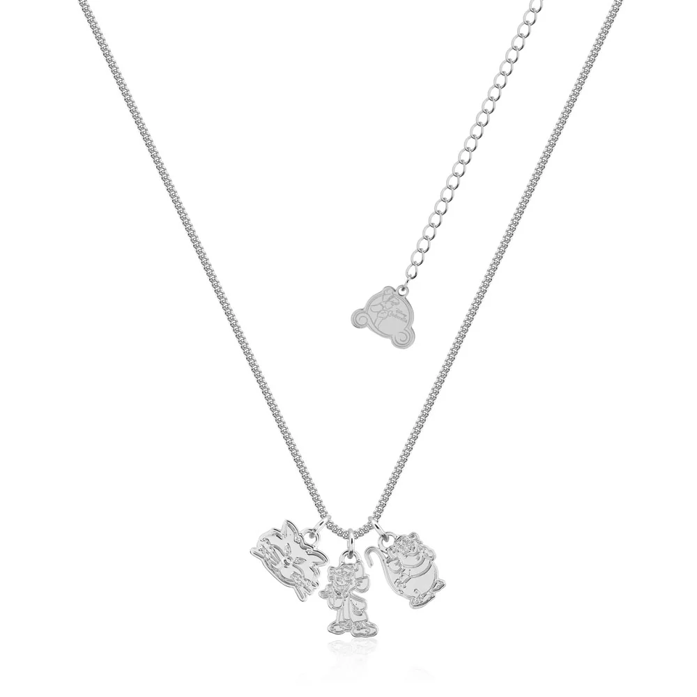 Couture Kingdom Disney Princess Cinderella White GP Trio Jaq Gus+Lucifer Pendant on 45+7cm Chain
