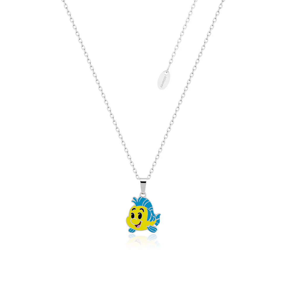 Couture Kingdom Disney Stainless Steel Flounder Pendant On Chain