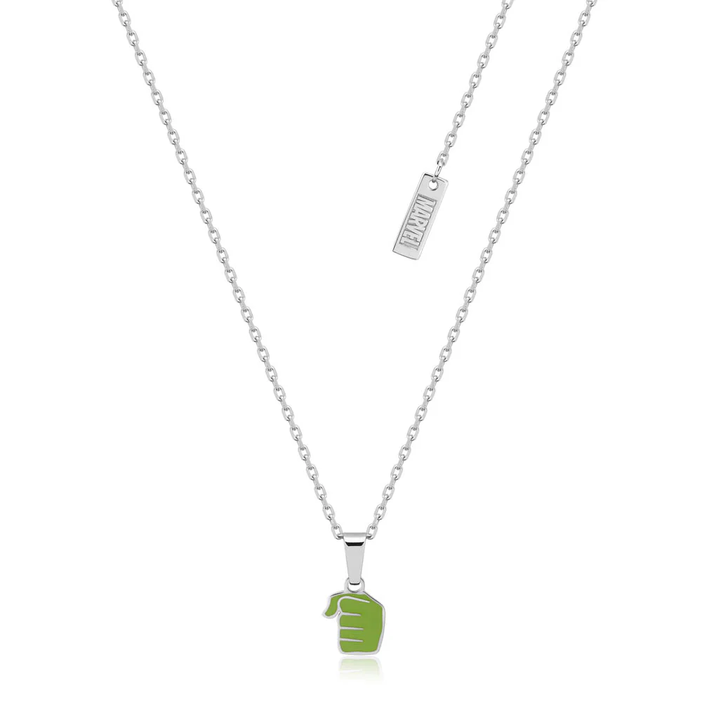 Couture Kingdom Disney Stainless Steel Hulk Enamel Pendant On Chain