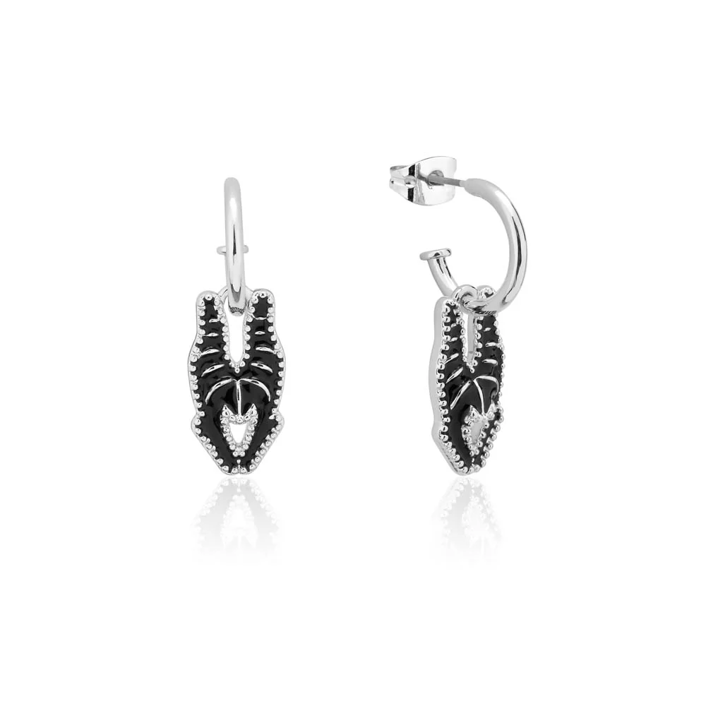 Couture Kingdom Disney Stainless Steel Maleficent Mini Hoop Earrings