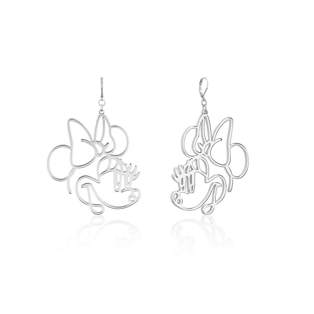 Couture Kingdom Disney Stainless Steel Minnie Mouse Wire Style 50mm Drop Earrings