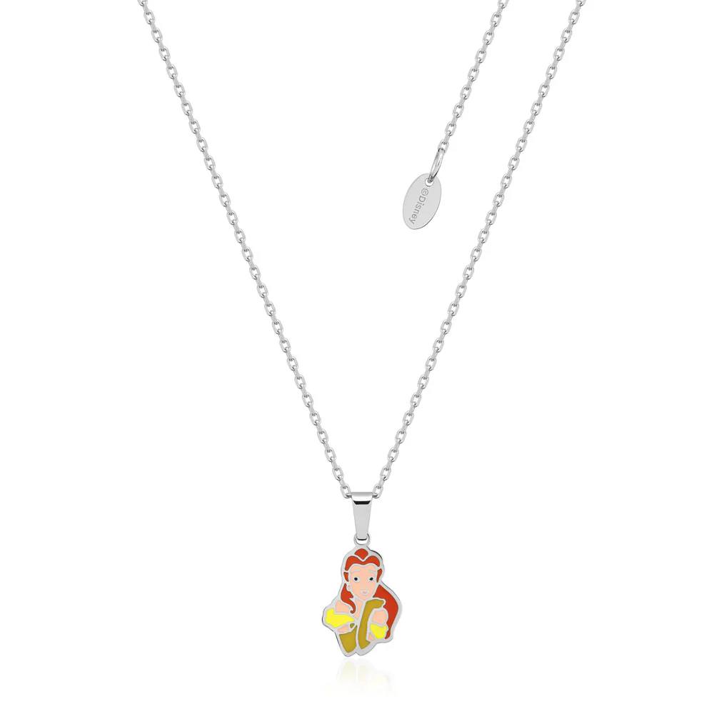 Couture Kingdom Disney Stainly Steel Beauty And The Beast Princess Belle Pendant On 40+7cm Chain