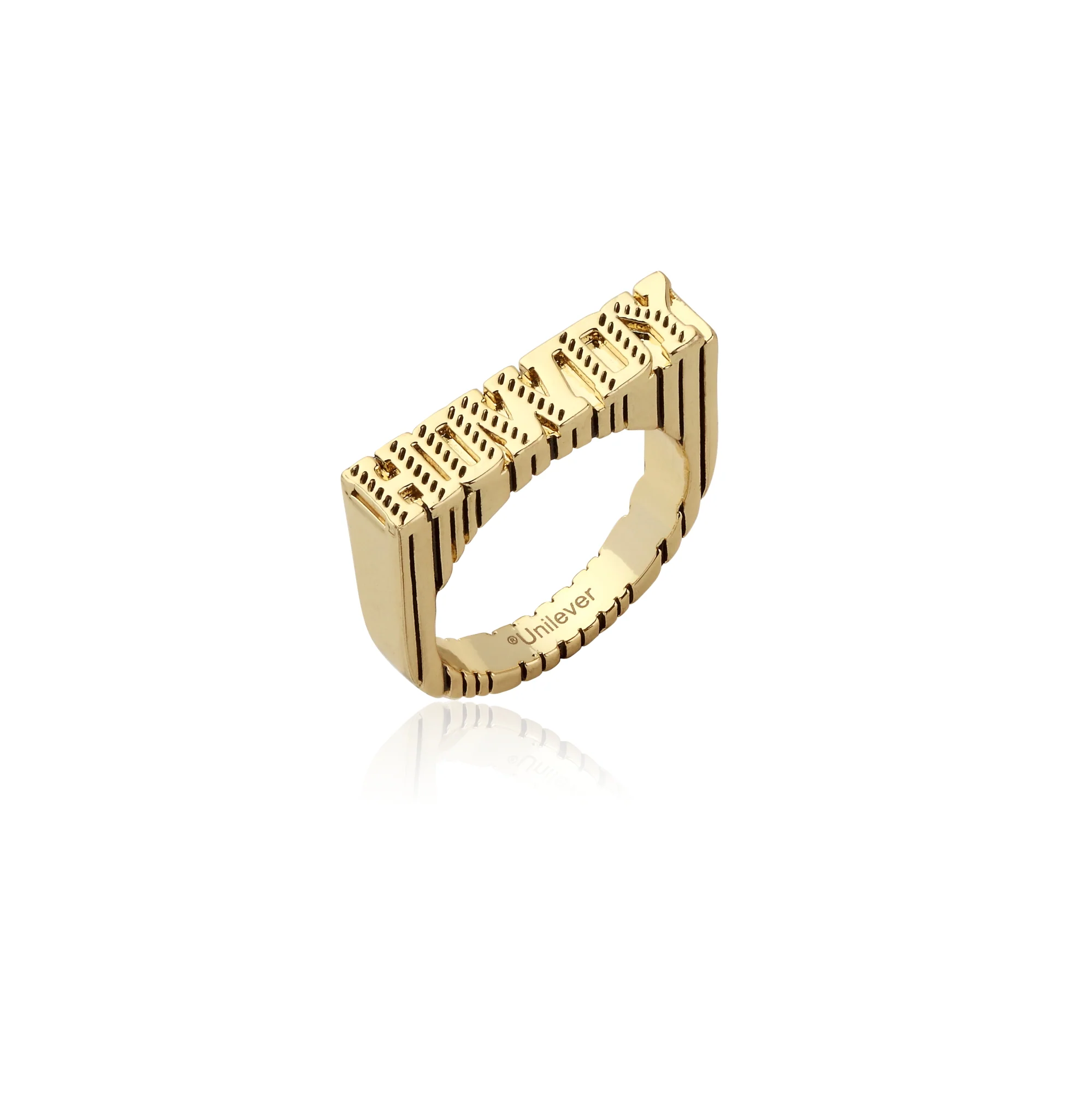 Couture Kingdom Disney Streets Bubble O'Bill Gold Plated Stainless Steel Howdy Ring, Size "N 1/2"