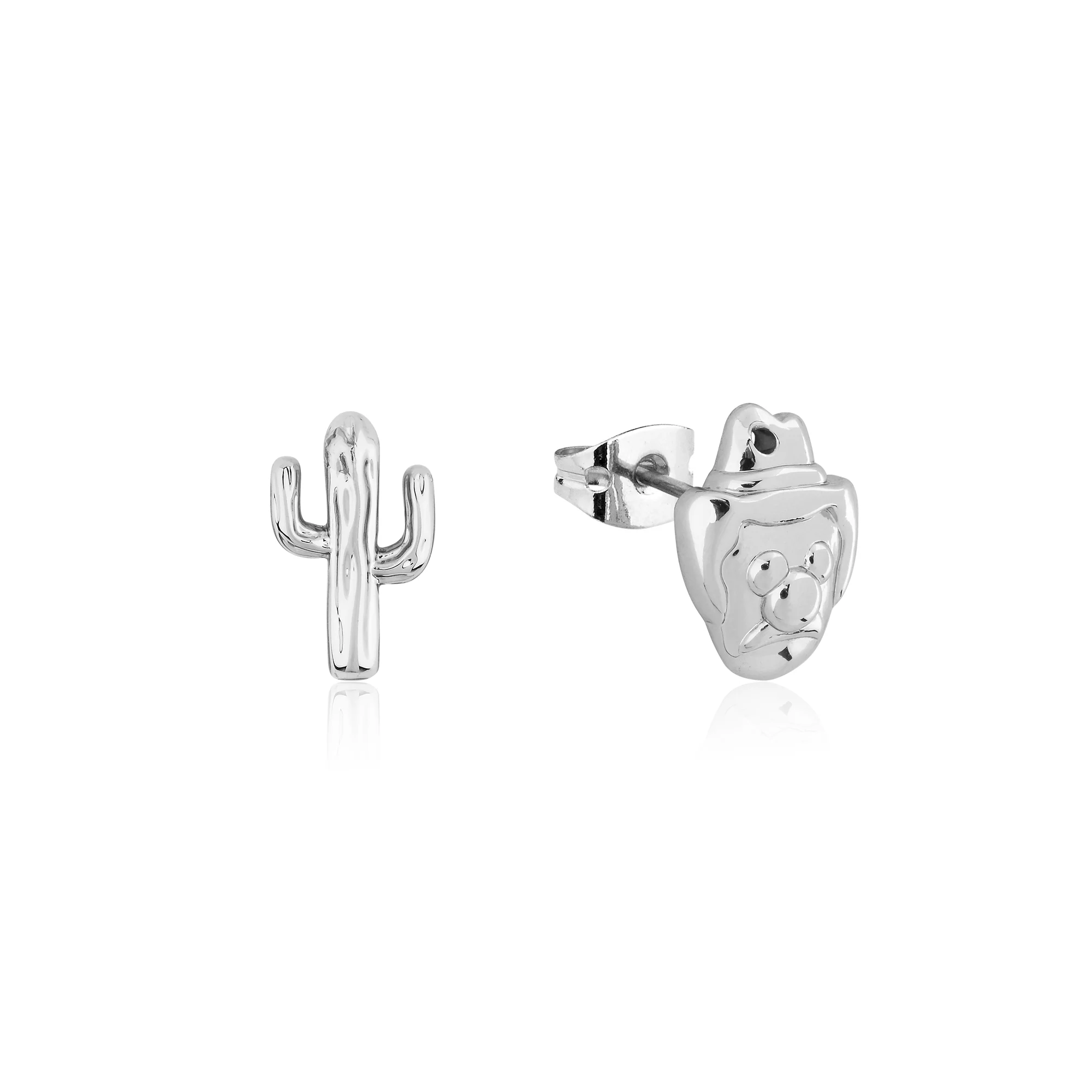 Couture Kingdom Disney Streets Bubble O'Bill White Gold Plated Stainless Steel Cactus Mix Match Earrings