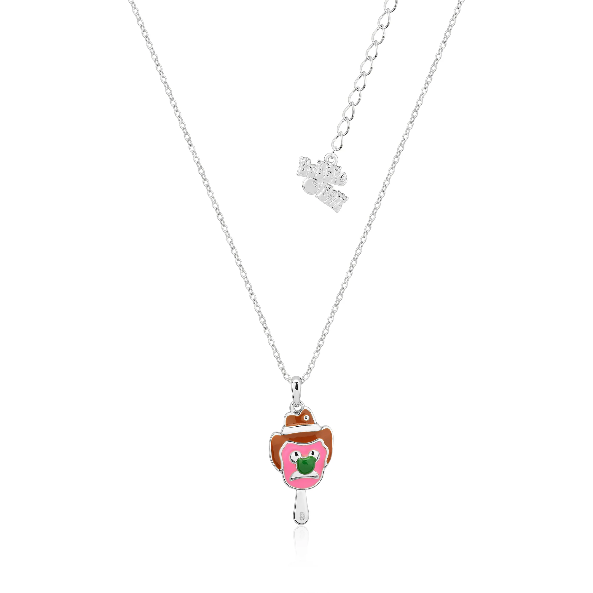 Couture Kingdom Disney Streets Bubble O'Bill White Gold Plated Stainless Steel Enamel Pendant on Chain