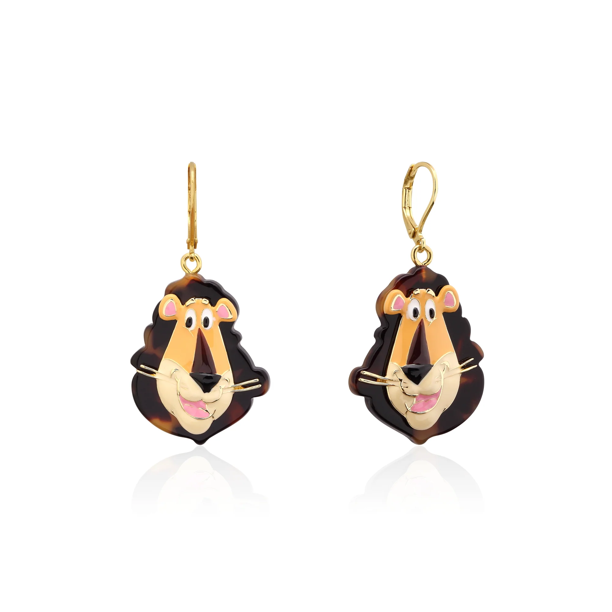 Couture Kingdom Disney Streets Paddle Pop Gold Plated Stainless Steel Max The Lion Drop Earring
