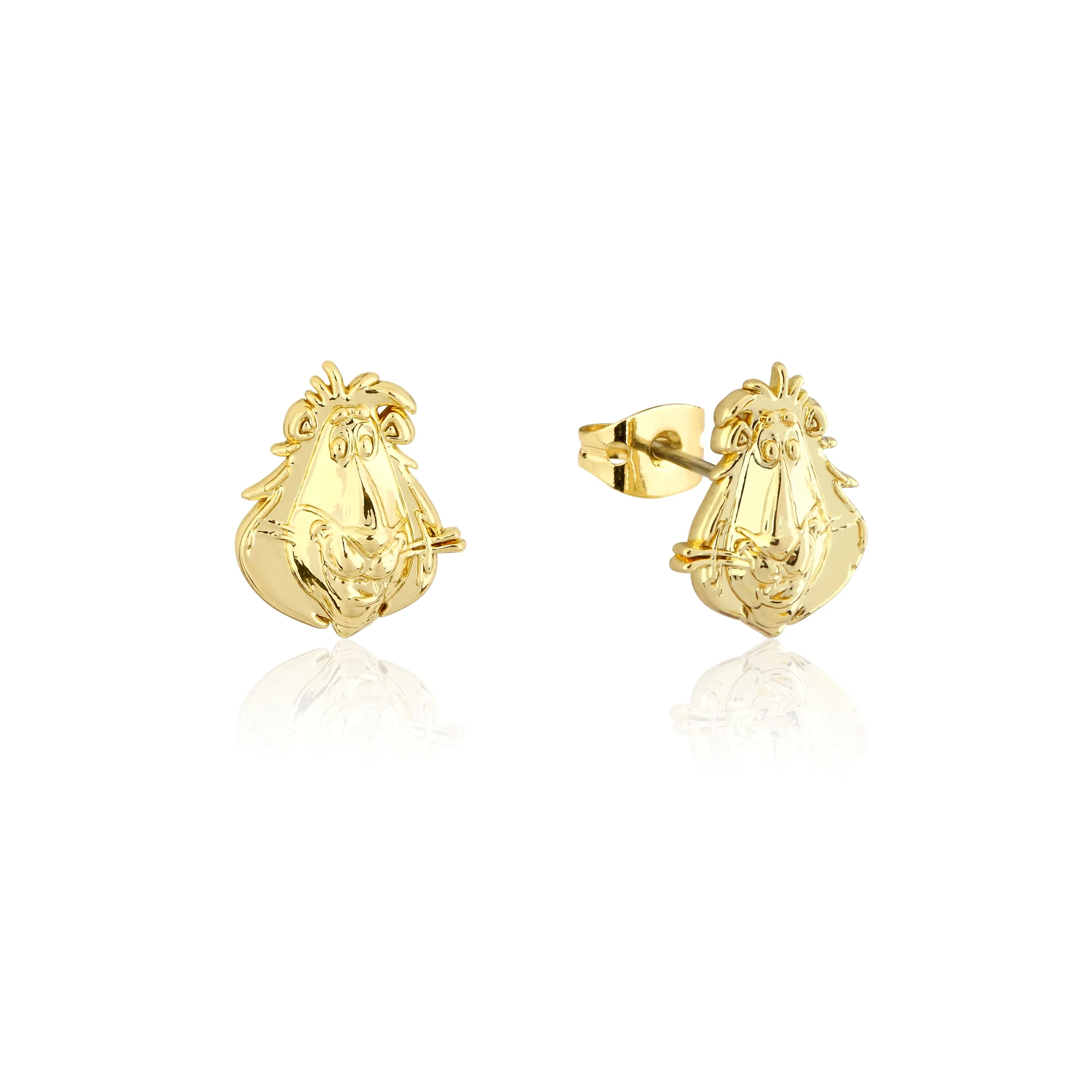 Couture Kingdom Disney Streets Paddle Pop Gold Plated Stainless Steel Max The Lion Stud Earrings