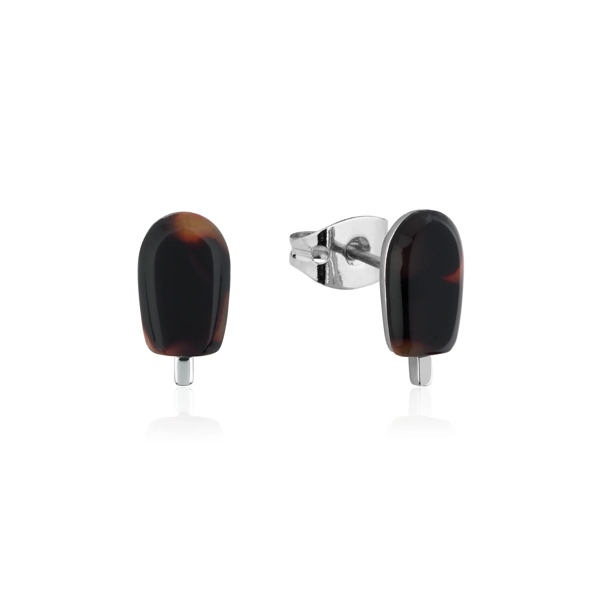 Couture Kingdom Disney Streets Paddle Pop White Gold Plated Stainless Steel 12mm Stud Earrings